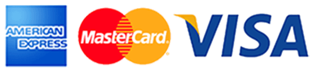 American Express, Mastercard and Visa accepted